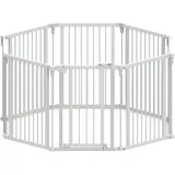 dehner lieblinge Hundezaun Bradley Laufstall für Welpen 71-486 x 64 cm Weiß