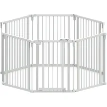 dehner lieblinge Hundezaun Bradley Laufstall für Welpen 71-486 x 64 cm Weiß