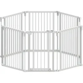 dehner lieblinge Hundezaun Bradley Laufstall für Welpen 71-486 x 64 cm Weiß