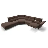 Sofanella 2-Sitzer Stoff CUNEO, Relaxsofa, Designsofa, Designer Couch, Italienisches Sofa, 2er Sofa braun