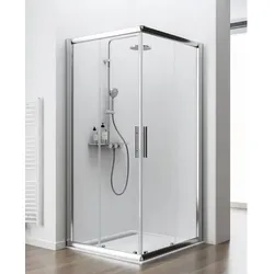 SCHULTE Eckeinstieg »Kristall/Trend«, BxH: 90 x 185 cm, Griffform: gerade - silberfarben