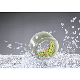 Tesa Packband ECO Ultra Strong ecoLogo & transparentes Kunststoff-Packband mit extra starker Haftkraft - umweltfreundliches Klebeband, lösemittelfrei hergestellt - 66 m x 50 mm