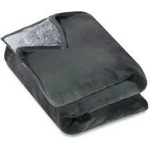 ZOLLNER Kuscheldecke 220 x 240 cm Grau