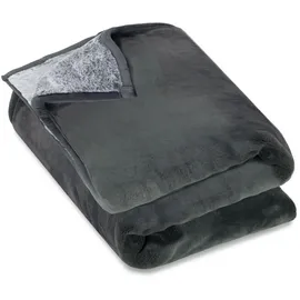 ZOLLNER Kuscheldecke 220 x 240 cm Grau