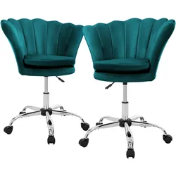 ML-Design 2er Set Stuhl Bürostuhl Drehstuhl mit Rollen Schreibtischstuhl Höhenverstellbar