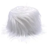 Yavitality Plüsch Pelz Fell Stoff Fluffy Craft ,Furry Faux Precut Strips Kunstleder Plüschstoff Fellimitat Kunstfell Stoff Flauschiges Plüsch Bastelfell fur GNOME Beard Santa Hair Dwarf (Weiß,1pcs)