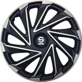 Sparco SPC1680SVBK Radblenden schwarz, 16-Zoll Silber/Schwarz, 36.5 x 17.2 x 36.5 cm
