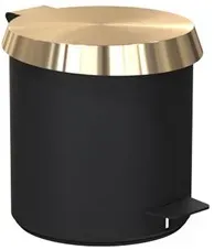 frost Pedaleimer 3001 small schwarz matt/gold gebürstet - gold gebürstet