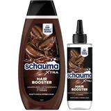 Schauma XTRA Koffein-Shampoo Hair Booster (400 ml) mit Koffein aktiviert die Haarwurzel bei dünnem Haar & XTRA Hair Booster Tonic (200 ml) hilft Haarausfall vorzubeugen