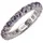ZEEme Fingerring 925/- Sterling Silber rhodiniert Amethyst weiß 054 (17,2)