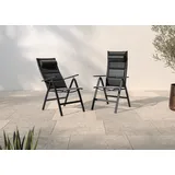 Konifera Melbourne Gartenstuhl 60 x 67 x 110 cm grau 2 St.
