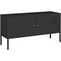 [en.casa] Sideboard Pyhtää 118 x 40 x 60 cm Schwarz