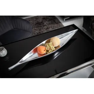 Riess-Ambiente Schale SILVER LEAF 60cm silber Aluminium handgearbeitet Deko