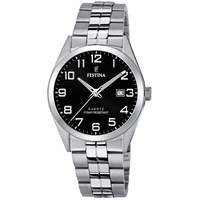 Festina Herren Analog Quarz Uhr mit Edelstahl Armband F20437/4