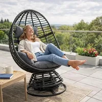 Estexo Polyrattan Loungesessel Anthrazit