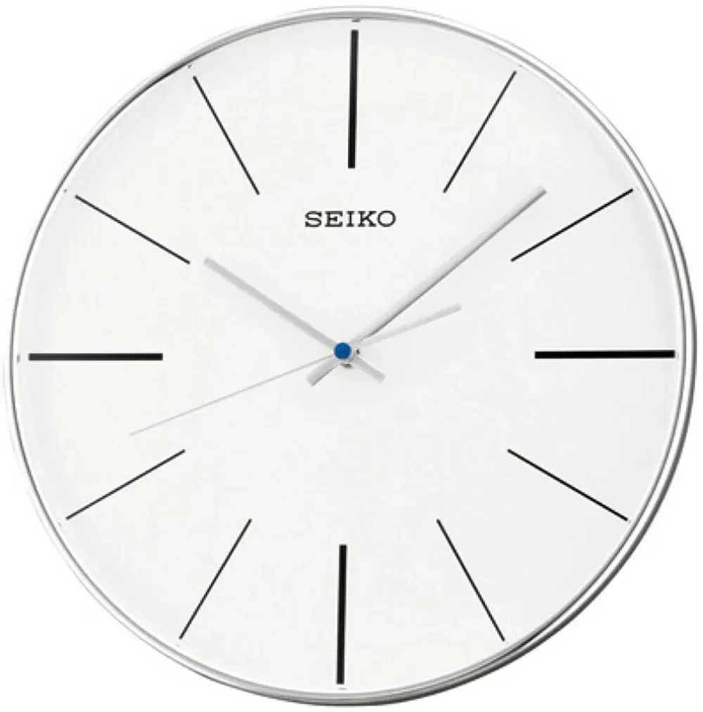 Wanduhr SEIKO, silber (silberfarben), Wanduhren, Ø 29,5cm, Wanduhr, Quarzuhr, Wohnzimmer, Esszimmer, Arbeitszimmer, Küche