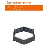 GARANTIA ERGO Hochbeet System Ø110 x 25 cm Schwarz