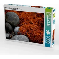 Calvendo Steine am Strand, Bretagne, Frankreich 1000 Teile Puzzle