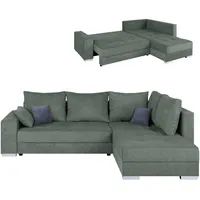 Ecksofa - petrol - Microfaser - mit Liegefunktion Sofa Wohnlandschaft Couch