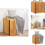 Vidaxl - Gartenbox 45x45x45/53 cm Massivholz Akazie und Stahl - Holz Gartenbox - Akaciaschrank - Outdoor Box - Gartenschuppen - Lagerraum Garten