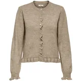 Jdy Jdyletty L/S On Frill Cardigan KNT Noos Grau L