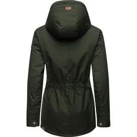 Ragwear Damen warme kurze Winterjacke mit Kapuze Monade Intl Dark Olive22 Gr. M - M