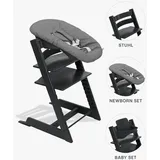 Stokke Trio Set Tripp Trapp® Buche Black, Schwarz