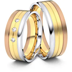 Trauringe Naumburg 333er Tricolorgold - 1836