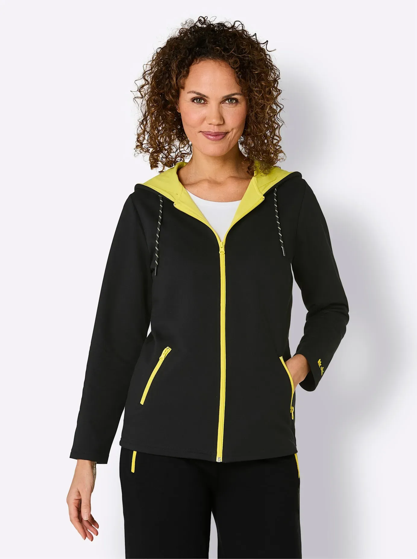 Langjacke FEEL GOOD, Damen, Gr. 48/50, schwarz, 50% Baumwolle, 50% Polyester, unifarben, Jacken Langjacke