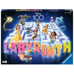 Ravensburger Spiel - Disney 100 Labyrinth - Der Familienspiel-Klassiker  mit den beliebtesten Disney Charakteren