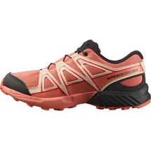 Salomon Kinder Speedcross Waterproof Hiking Shoe, Emberglow Tender Peach Fusion Coral, 28