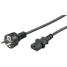 goobay 96037, 5 m, Netzstecker Typ F, IEC C13 > Schutzkontaktstecker - schwarz, Meter, gerader Stecker