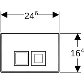 Geberit Delta35 Betätigungsplatte 2-Mengen-Spülung weiß
