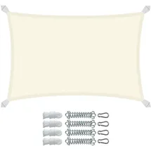 VOUNOT Vounot® Sonnensegel Rechteckig mit Befestigung Set, 3x2m, Beige
