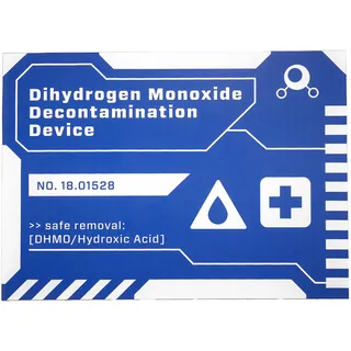 getDigital DHMO Badezimmer-Matte - Badteppich für Nerds und Chemie Geeks, Rutschfester Duschvorleger fürs Badezimmer - Blau Weiß, 50 x 70 cm