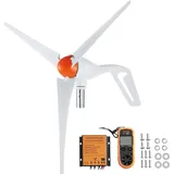 Mophorn - vevor 500 w Windkraftanlage, 12 v Windgenerator, 3-Blatt-Windkraftgenerator mit Anemometer, MPPT-Regler und einstellbarer Windrichtung,