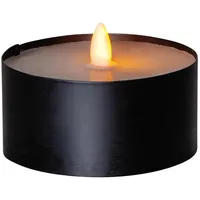 MARELIDA LED Teelicht H: 7 cm D: 10 cm schwarz