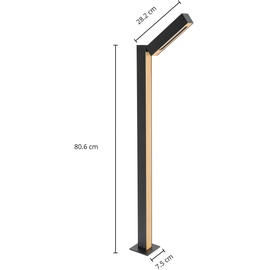 LUCANDE Taskalin LED-Wegeleuchte, 1-flammig, 90 cm