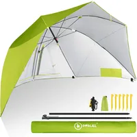 HOMECALL Strandmuschel mit umbrella system, UV-resistentes 50+ Umfunktionieren, für