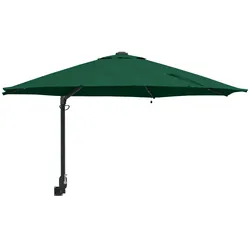 vidaXL Wand-Sonnenschirm mit LED-Leuchten Grün 248 cm