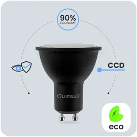 Lumiled 10x Led-lampe GU10 3W = 270lm 6500K Kaltweiß Schwarz Lumiled