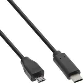 InLine InLine® USB 2.0 Kabel, Typ C Stecker an Micro-B Stecker, schwarz, 2m