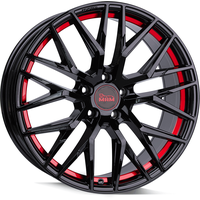 MAM RS4 8x18 ET45 5x108 72,6, black painted red inside
