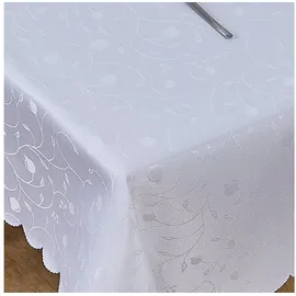 simurq Tischdecke Abwaschbar Lotuseffekt 110 x 140 cm Weiß