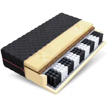 Fdm Matratze 100x200 Taschenfederkern DARK 7 Zonen H3 Kokos HR-Schaum Massage 24 cm