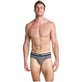Jockey Slip Cotton Stretch Grau/Schwarz S 3er Pack