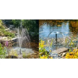 esotec Solar Teichpumpenset 25/700 Led, Teichpumpe mit Filter, außen Sprinklerpumpe 700l/h, Lifepo4 Akku, Solarmodul 25w, Solarbrunnen, Gartenteic...