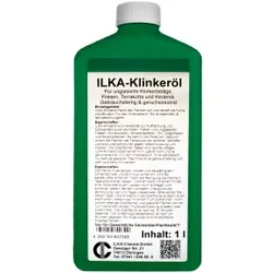 ILKA Klinkeröl Ziegel und Tonreiniger, gebrauchsfertig, Auffrischer vertieft Farbe und Struktur von Klinker, Ziegelfliesen u. Tonplatten, 1-Liter Flasche