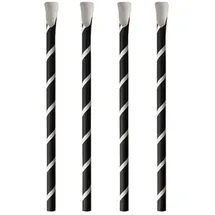 Papstar 100 PAPSTAR Strohhalme pure schwarz