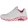 SKECHERS Uno - Loving Love Damen white durabuck/red pink mesh trim 36